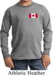 Kids Canadian Flag Pocket Print Youth Long Sleeve