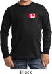 Kids Canadian Flag Pocket Print Youth Long Sleeve