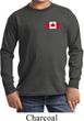 Kids Canadian Flag Pocket Print Youth Long Sleeve