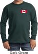 Kids Canadian Flag Pocket Print Youth Long Sleeve