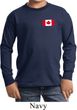 Kids Canadian Flag Pocket Print Youth Long Sleeve