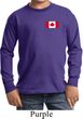 Kids Canadian Flag Pocket Print Youth Long Sleeve