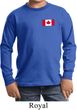 Kids Canadian Flag Pocket Print Youth Long Sleeve