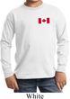 Kids Canadian Flag Pocket Print Youth Long Sleeve