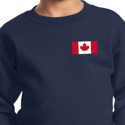 Kids Canadian Flag Pocket Print Youth Sweatshirt