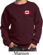 Kids Canadian Flag Pocket Print Youth Sweatshirt