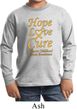 Kids Childhood Cancer Awareness Hope Love Cure Youth Long Sleeve