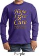 Kids Childhood Cancer Awareness Hope Love Cure Youth Long Sleeve