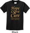 Kids Childhood Cancer Awareness Hope Love Cure Youth T-shirt