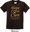 Kids Childhood Cancer Awareness Hope Love Cure Youth T-shirt