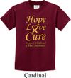 Kids Childhood Cancer Awareness Hope Love Cure Youth T-shirt