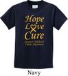 Kids Childhood Cancer Awareness Hope Love Cure Youth T-shirt