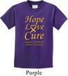 Kids Childhood Cancer Awareness Hope Love Cure Youth T-shirt