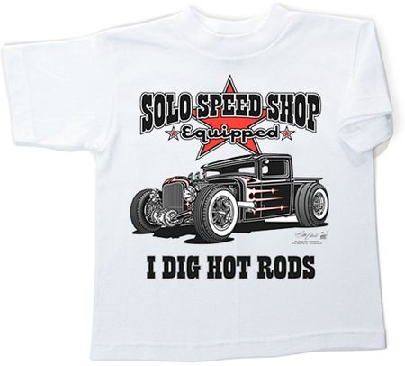 Kids Classic Car Tee Shirt - Solo Speed Shop Hot Rods