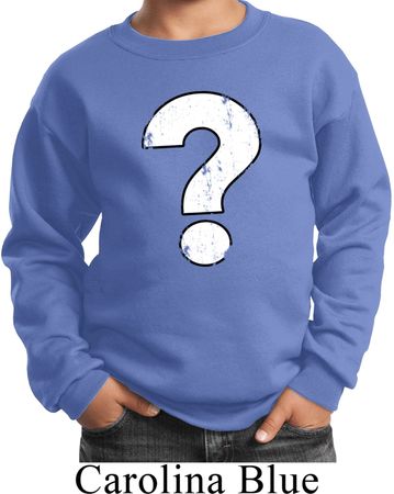 Kids Distressed Question Sweat Shirt