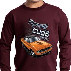 Kids Dodge 1970 Plymouth Hemi Cuda Long Sleeve Shirt