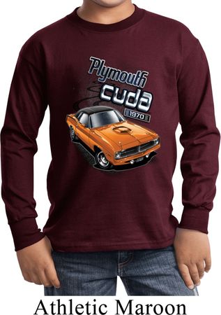 Kids Dodge 1970 Plymouth Hemi Cuda Long Sleeve Shirt