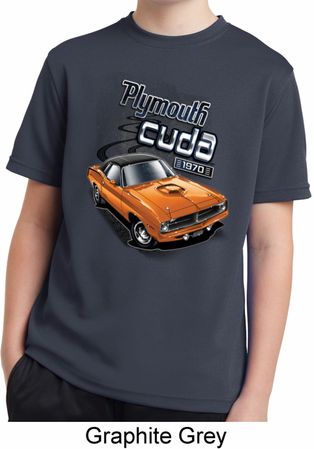 Kids Dodge 1970 Plymouth Hemi Cuda Moisture Wicking Shirt