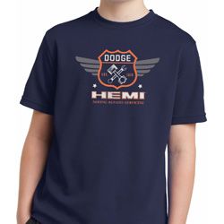 Kids Dodge Garage Hemi Moisture Wicking Shirt