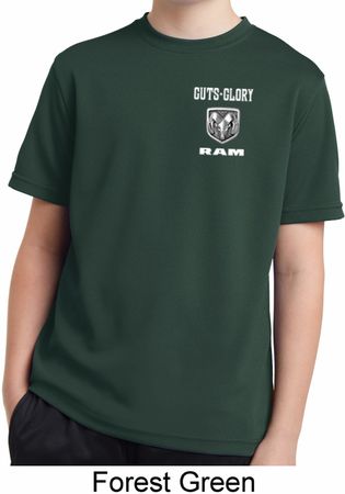 Kids Dodge Guts and Glory Ram Logo Pocket Print Moisture Wicking Shirt