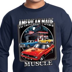 Kids Dodge Shirt Chrysler American Made Long Sleeve Tee T-Shirt
