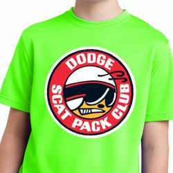 Kids Dodge Shirt Dodge Scat Pack Club Moisture Wicking Tee T-Shirt
