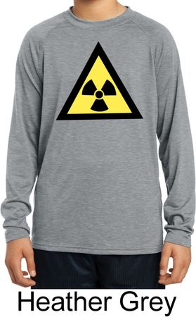 Kids Fallout Radioactive Triangle Dry Wicking Long Sleeve Tee T-Shirt