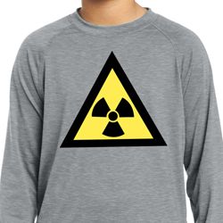 Kids Fallout Radioactive Triangle Dry Wicking Long Sleeve Tee T-Shirt