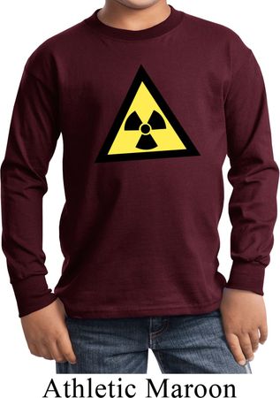 Kids Fallout Shirt Radioactive Triangle Long Sleeve Tee T-Shirt