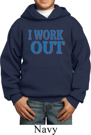 Kids Fitness Hoodie I Work Out Hoody