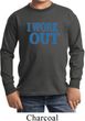 Kids Fitness Shirt I Work Out Long Sleeve Tee T-Shirt