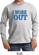Kids Fitness Shirt I Work Out Long Sleeve Tee T-Shirt