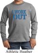 Kids Fitness Shirt I Work Out Long Sleeve Tee T-Shirt