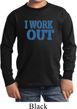 Kids Fitness Shirt I Work Out Long Sleeve Tee T-Shirt