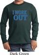 Kids Fitness Shirt I Work Out Long Sleeve Tee T-Shirt