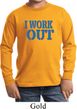Kids Fitness Shirt I Work Out Long Sleeve Tee T-Shirt