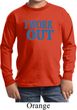 Kids Fitness Shirt I Work Out Long Sleeve Tee T-Shirt