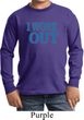Kids Fitness Shirt I Work Out Long Sleeve Tee T-Shirt