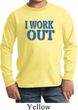 Kids Fitness Shirt I Work Out Long Sleeve Tee T-Shirt