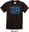 Kids Fitness Shirt I Work Out Tee T-Shirt