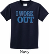Kids Fitness Shirt I Work Out Tee T-Shirt