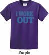 Kids Fitness Shirt I Work Out Tee T-Shirt