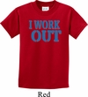 Kids Fitness Shirt I Work Out Tee T-Shirt