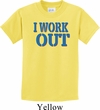 Kids Fitness Shirt I Work Out Tee T-Shirt