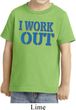 Kids Fitness Shirt I Work Out Toddler Tee T-Shirt
