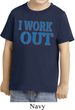 Kids Fitness Shirt I Work Out Toddler Tee T-Shirt