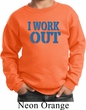 Kids Fitness Sweatshirt I Work Out Sweat Shirt