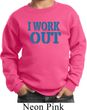 Kids Fitness Sweatshirt I Work Out Sweat Shirt