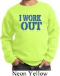 Kids Fitness Sweatshirt I Work Out Sweat Shirt