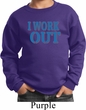 Kids Fitness Sweatshirt I Work Out Sweat Shirt